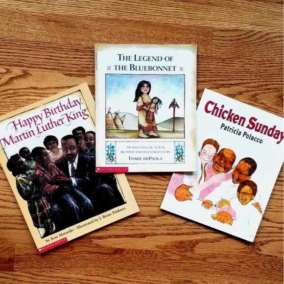 3 Books Multicultural Martin Luther King, Blue Bonnet, and Childhood Friendships - Picture 1 of 4
